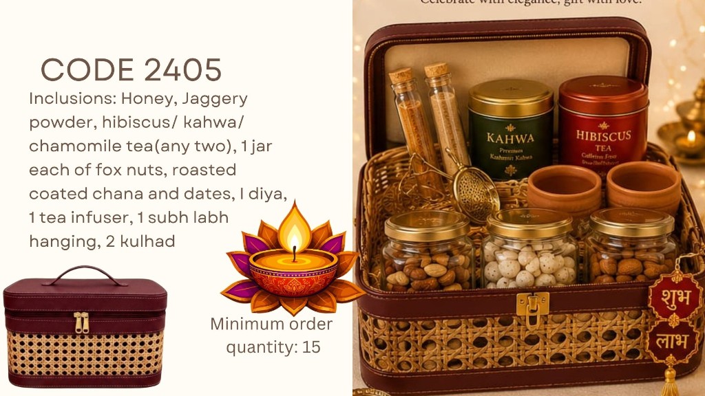 Diwali hamper CODE 2405 — corporate Diwali gift hamper by Nawal Foundation Hamperology